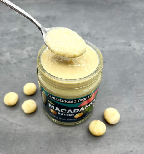 (8 Wilderness Poets, Raw Macadamia Nut Butter - Vegan, No Salt Ounce) - Glass Jar