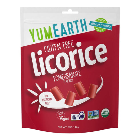 YumEarth Organic Gluten Free Pomegranate Licorice Snack Packs - Allergy Friendly, Gluten
