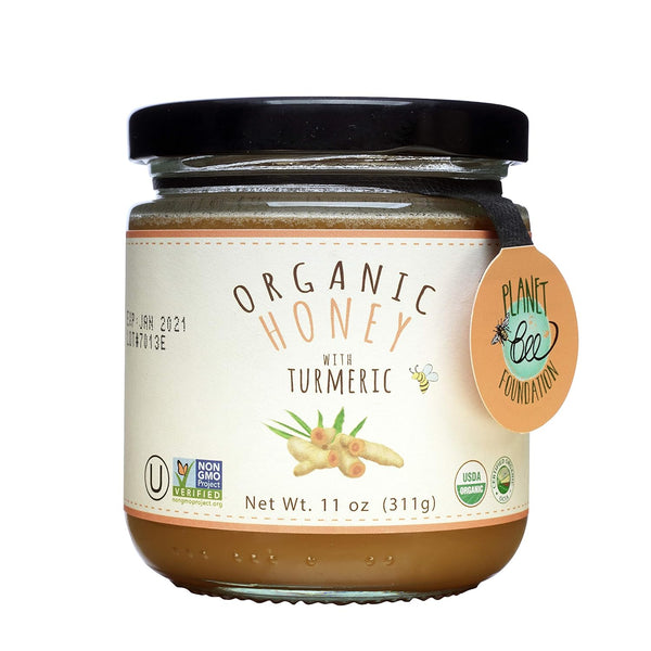 GREENBOW Organic Honey with Turmeric - 100% USDA Certified Organic, Non-GMO, Gluten