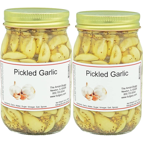 Arndts Fudgery DBA The Amish-Buggy Pickled Vegetables - Two jars (Pickled Garlic)