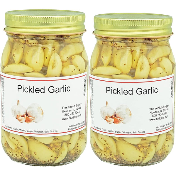 Arndts Fudgery DBA The Amish-Buggy Pickled Vegetables - Two jars (Pickled Garlic)