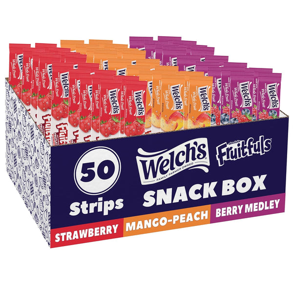 Welch's Absolute Fruitfuls Fruit Strips, Tasty Dried Fruit Snacks for School Lunches,