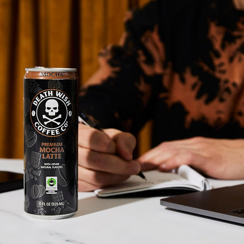 8g Death Wish Coffee, Iced Coffee Cold Brew, Protein, Fair Trade (Mocha Latte)