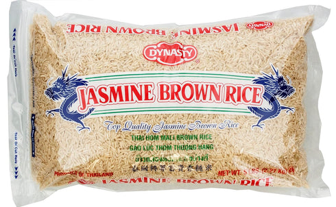 Dynasty Jasmine Brown Rice, 5 Pound (Pack of 6)
