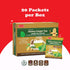 Pocas 20 Packets Honey Ginger Instant Tea Powder, Green Tea Flavor, Ginger Extract & Real Sweetener, per Box
