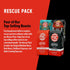 Pack Shellback (12oz, Pack 4) Fire Department Coffee - Gives Back to Firefighters - Rescue Variety - Whole Bean Coffee