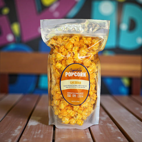3-Pack Signature Popcorn, Cheddar Cheese Popcorn Snack, Large Resealable Bags, Gourmet Popcorn, Gluten-Free, Non-GMO