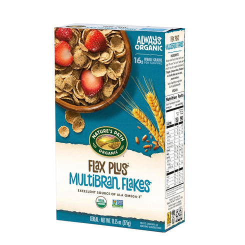 Nature's Path Organic Flax Plus Multibran Flakes Cereal, 13.25 Ounce (Pack of