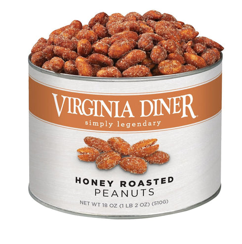 Virginia Diner Honey Roasted Peanuts - Sweet & Salty Gourmet Non-GMO, Preservative
