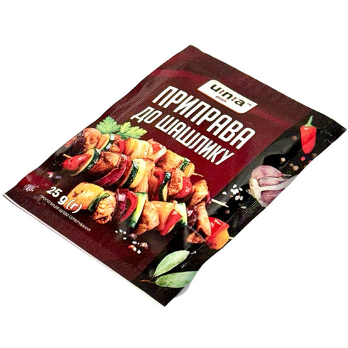 TEAMORE 0.8 oz 25 pack 6 Una Premium Shashlik & BBQ Seasoning Authentic Spice Blend for Perfectly Grilled Meat Ideal