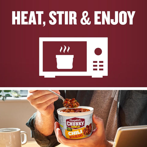 15.25 oz Campbells Chunky White Bean Chicken Chili, Bowl