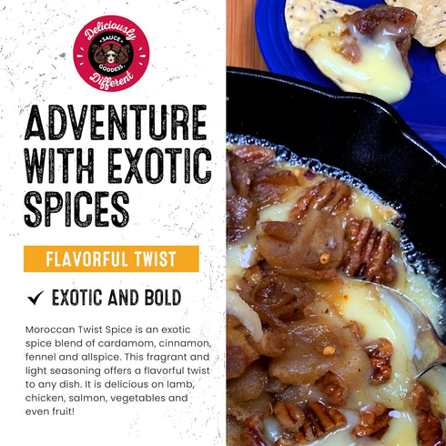 4.5oz (2-Pack) Sauce Goddess - Moroccan Twist Spice Shaker - Exotic Blend with Cardamom & Cinnamon, No Sugar