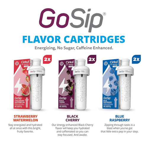 Pack 18-Pack Cirkul Variety Bundle, Flavored Water Cartridge (LifeSip, FitSip, GoSip), No Sugar, Zero Calorie Drink Mix