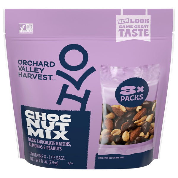 Orchard Valley Harvest Choc Nut Mix Multipack, 1 oz (Pack of 8),