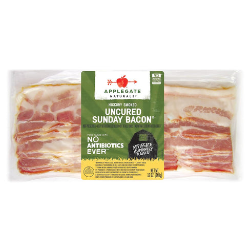 Applegate Farms Uncured Sunday Bacon, 12 OZ