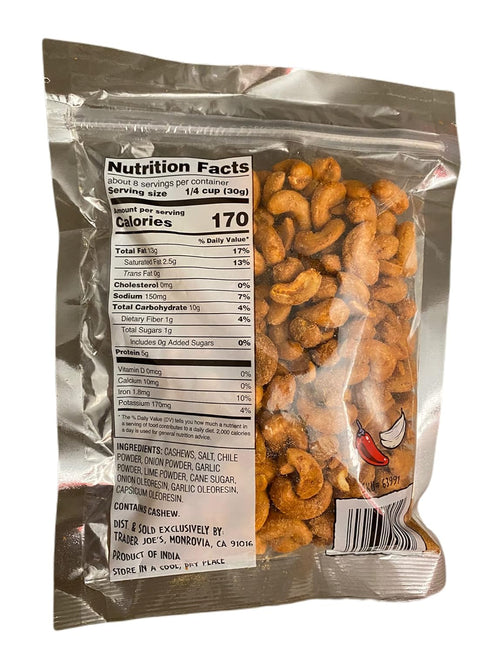 TJ's (Pack 2) Trader Joe's Chile & Garlic Cashews