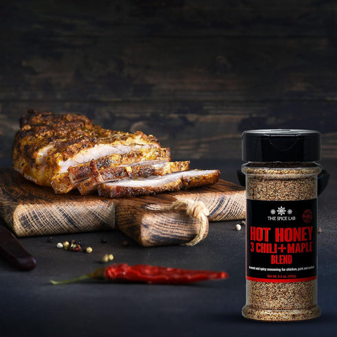3 5.4 oz The Spice Lab Hot Honey Chili and Maple Blend - Hot Honey Seasoning With Smoky Guajillo, Arbol & Cayenne