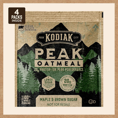 Packets, Protein,100% 6 4 packets 24 packets) Kodiak Cakes Peak Instant Oatmeal Maple Brown Sugar, High Whole Grains