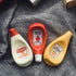 Peiiwdc Creative Seasoning Dish Ceramic Extruded Tomato Sauce Bottle Dipping Saucer Ketchup Mayonnaise Plate Ceramic