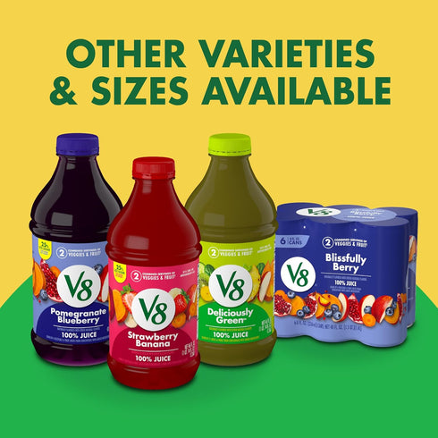 V8 100% 8 oz (6 Pack) Pineapple Jalapeno Fruit and Vegetable Juice, fl Can