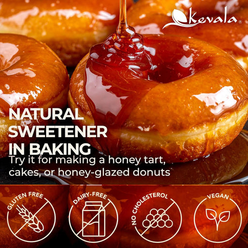 14 oz Kevala Organic Raw Oaxaca Honey - Gluten Free Honey with no Additives in a Glass Jar, Deliciously Sweet