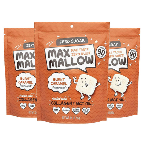 Max Mallow Sugar Free Marshmallows - Keto Friendly, Perfect for S'mores, Hot