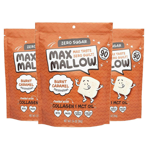 Max Mallow Sugar Free Marshmallows - Keto Friendly, Perfect for S'mores, Hot