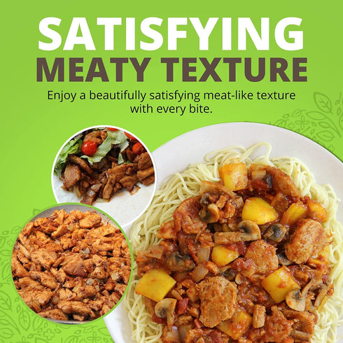 1 lb, Plant Basics - Hearty Plant Protein - Unflavored Chunks, Non-GMO, Gluten Free, Low Fat, Low Sodium, Vegan, Meat