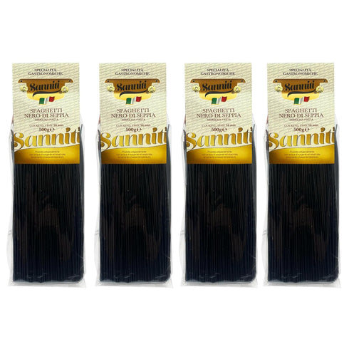 Sanniti Nero di Seppia Spaghetti, 500g | Premium Italian Squid Ink Pasta