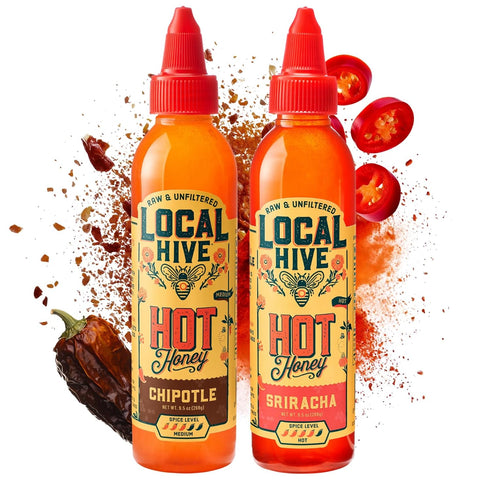 Local Hive Honey Local Hive Smoky Heat Duo Chipotle & Sriracha Hot Honey Bundle