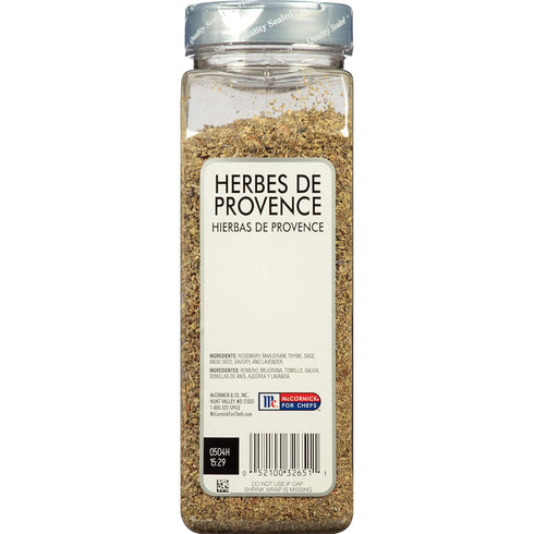 McCormick Culinary Herbes de Provence, 6 oz - One 6 Ounce Container of Herbes de Provence Seasoning, Blend of Rosemary, Thyme, Sage, Lavender and More