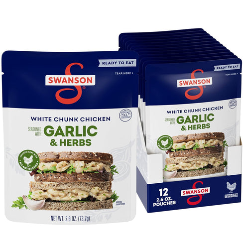 SWANSON S Garlic and Herbs White Chunk Fully Cooked Chicken, Ready to