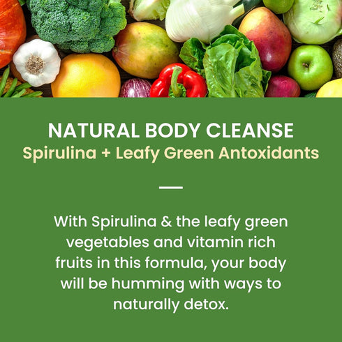 24 Fruniti Super Greens Smoothie Mix - Cleanse + Detox - No Sugar Added - Fruit + Veggie Puree - Spirulina, Spinach