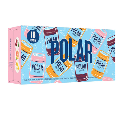 Pack, 12 oz 18 pack Polar Seltzer Water Crowd Pleaser Variety fl cans