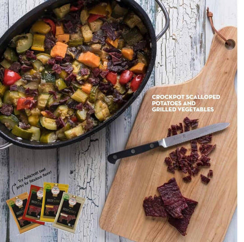 Aufschnitt Grass Fed Beef Jerky, Low Sodium, Certified Kosher, Halal and Keto Friendly, 2 Pack, BBQ