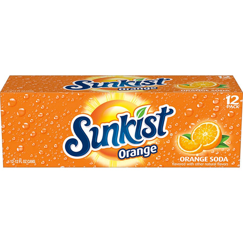 12 oz 12 pack Sunkist Orange Soda, fl cans