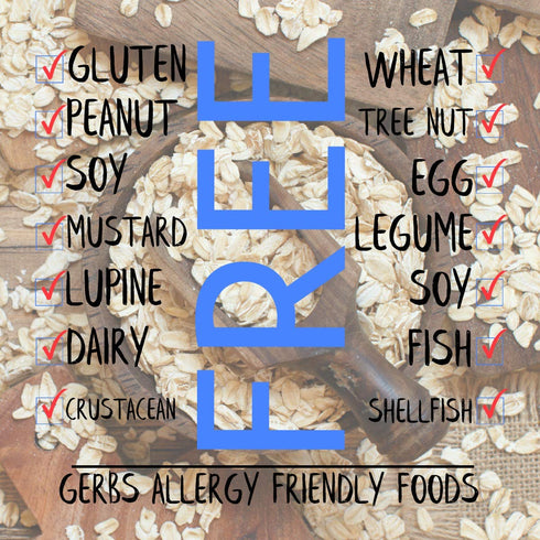 14 OZ. 14 GERBS Traditional Rolled Oats Premium Grade | Top Food Allergy Free | Freshly harvested in Resealable Bulk