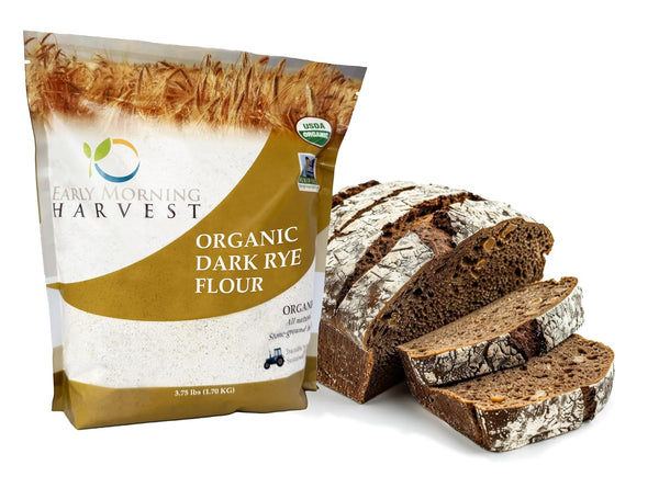 Early Morning Harvest Organic Dark Rye Made from Organic, Non-GMO Rye Stone
