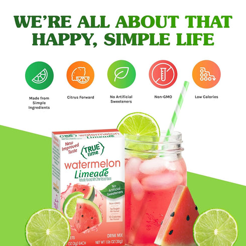 True Lime Watermelon Limeade, 10 ct - 3 pack