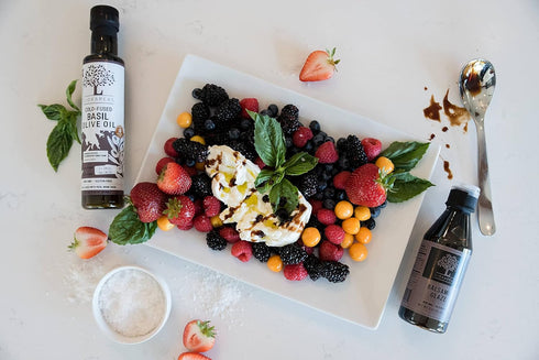 2020 8.45oz Basil Extra Virgin Olive Oil - Greek Cold Fused Basil EVOO - Global Award Winner - Single Sourced - Cold