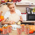 50 Sets 12oz Sets Potchen Fall Panettone Paper Mold Disposable Autumn Paper Bread Molds Baking Cake Pan with Clear