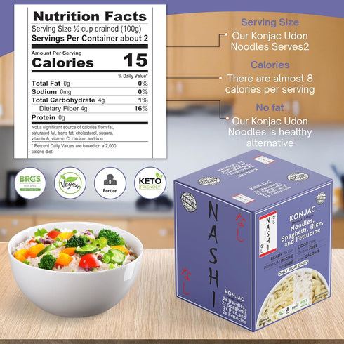 Pack (8190g) Nashi Konjac Shirataki Premium Mix Odour-Free, Vegan, Low-Calorie, Fat-Free, Keto-Friendly & Low-Carb Diet