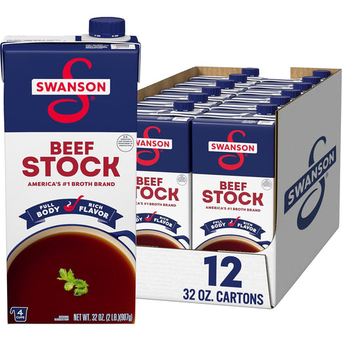 SWANSON S Beef Stock, 32 oz Carton (12 Pack)
