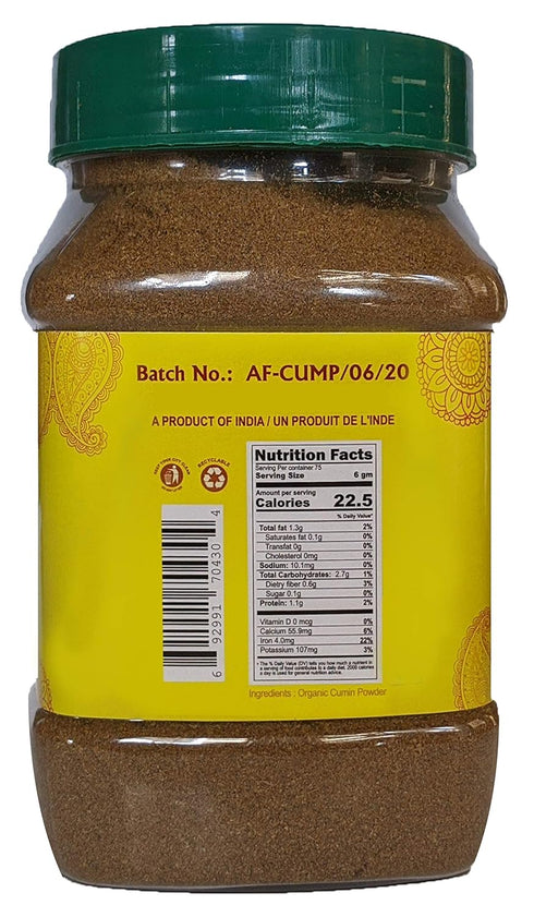 1 100% (packaging Jiva Organics Organic Ground Cumin Powder Pound Jar - Pure & Non-GMO, Cumin Seed Powder may vary)