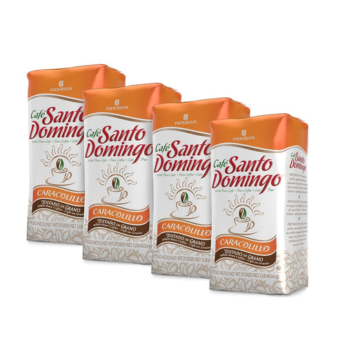 Caf Santo Domingo Caracolillo, 16 oz Bag, Whole Bean Peaberry Coffee -