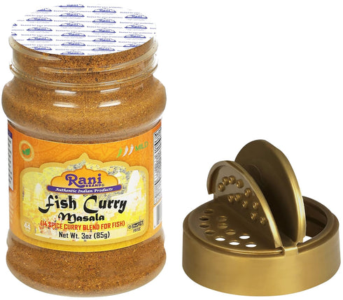 Rani Fish Curry Masala, 14-Spice Curry Blend for Fish, 3oz PET Jar, All Natural, Vegan, Gluten Friendly
