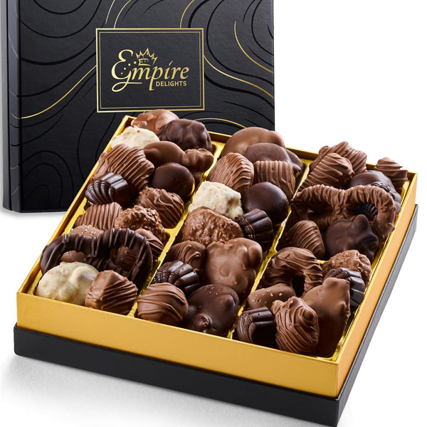Empire Delights Chocolate Gift Box - Gourmet Assorted Chocolates - Luxury Chocolate Basket Gift