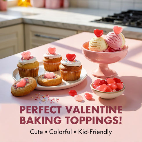 11 oz Valentines Day Candy Jelly Hearts Bag of Cherry, Strawberry & Watermelon Heart Shaped Jelly Candy Great