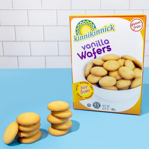 Kinnikinnick Vanilla Wafers, Gluten Free, Allergy Friendly Cookies, 6.3 oz, 2 Pack