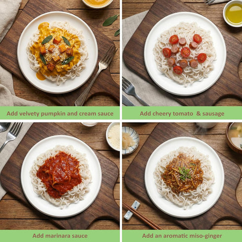 Free,175mg HealSpot Pea Protein Konjac Noodle,Shirataki,Low Carb Pasta,Zero Fat Spaghetti,Gluten High Calcium,Keto